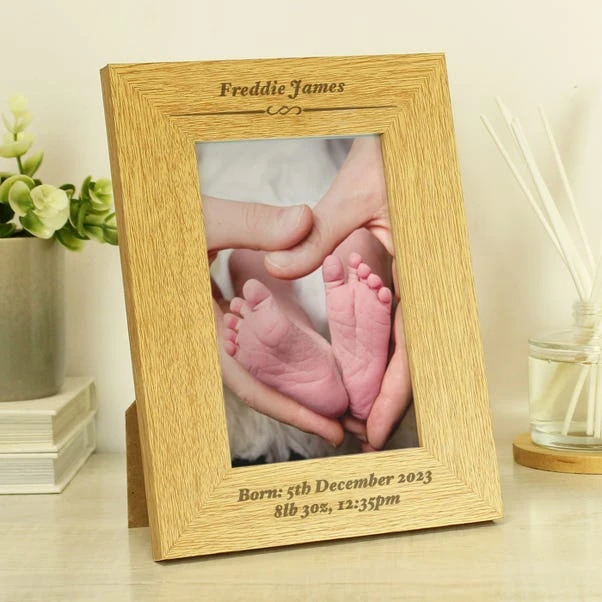 Personalised Formal Oak Effect Portrait Photo Frame 2 Personalised Formal Oak Effect Portrait Photo Frame - Image 2