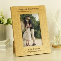 Personalised Formal Oak Effect Portrait Photo Frame 6 Personalised Formal Oak Effect Portrait Photo Frame -Home Decor Shop 30880820 alt02