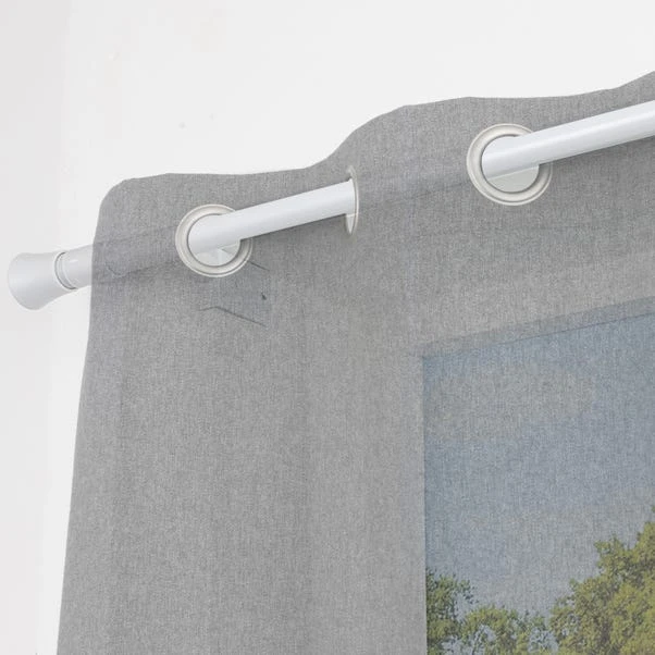 No Drills Trumpet Extendable Metal Eyelet Curtain Pole 15 No Drills Trumpet Extendable Metal Eyelet Curtain Pole - Image 15