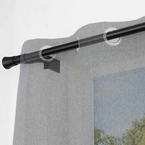 No Drills Trumpet Extendable Metal Eyelet Curtain Pole 3 No Drills Trumpet Extendable Metal Eyelet Curtain Pole - Image 3