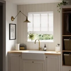 White Fauxwood 50mm Taped Venetian Blind 24 White Fauxwood 50mm Taped Venetian Blind -Home Decor Shop 30889108