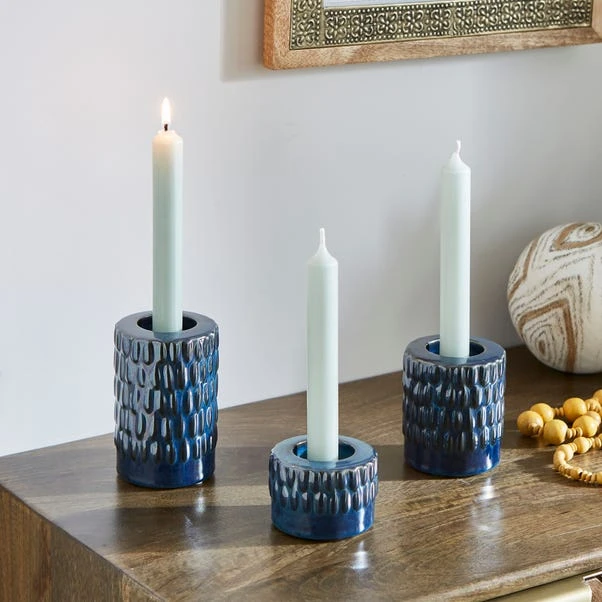 Set Of 3 Zen Ceramic 2-in-1 Candle Holders 5 Set Of 3 Zen Ceramic 2-in-1 Candle Holders - Image 5