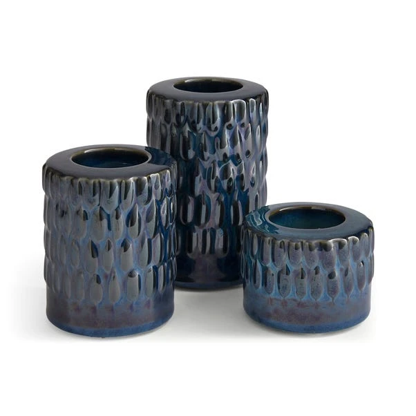 Set Of 3 Zen Ceramic 2-in-1 Candle Holders 8 Set Of 3 Zen Ceramic 2-in-1 Candle Holders - Image 8