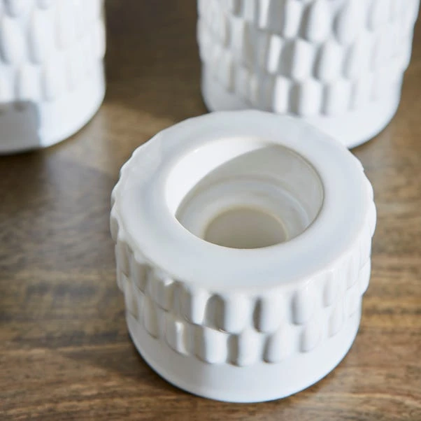 Set Of 3 Zen Ceramic 2-in-1 Candle Holders 3 Set Of 3 Zen Ceramic 2-in-1 Candle Holders - Image 3