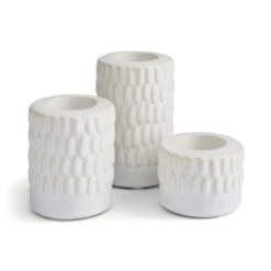 Set Of 3 Zen Ceramic 2-in-1 Candle Holders 11 Set Of 3 Zen Ceramic 2-in-1 Candle Holders -Home Decor Shop 30896022 alt03