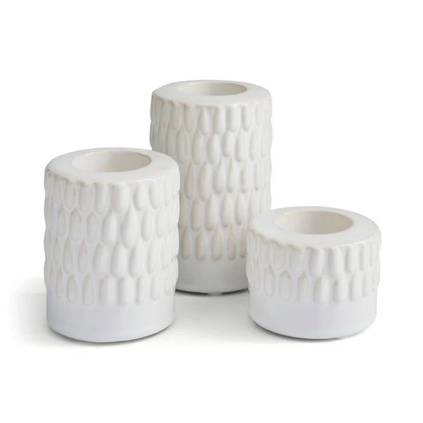 Set Of 3 Zen Ceramic 2-in-1 Candle Holders 4 Set Of 3 Zen Ceramic 2-in-1 Candle Holders - Image 4