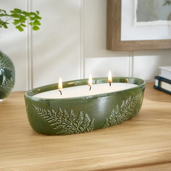Churchgate Olive Leaf & Fern Oval Multi Wick Candle 1 Churchgate Olive Leaf & Fern Oval Multi Wick Candle