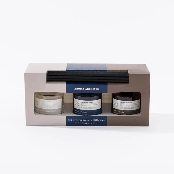 Set Of 3 Black Pepper & Sandalwood, Amber & Tonka And Sea Salt & Vetiver Diffuser Gift Set 5 Set Of 3 Black Pepper & Sandalwood, Amber & Tonka And Sea Salt & Vetiver Diffuser Gift Set - Image 5