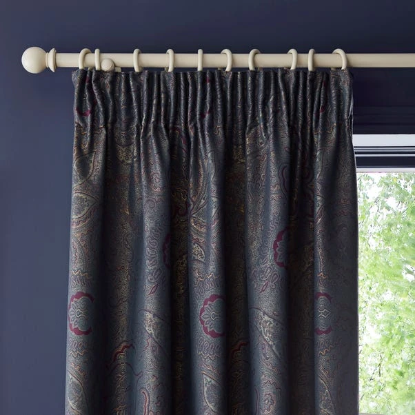 Dorma Paisley Jacquard Blackout Pencil Pleat Curtains 5 Dorma Paisley Jacquard Blackout Pencil Pleat Curtains - Image 5