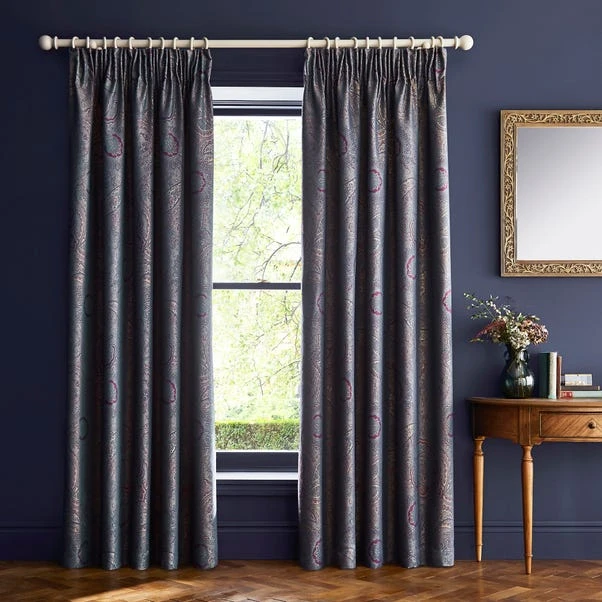 Dorma Paisley Jacquard Blackout Pencil Pleat Curtains 6 Dorma Paisley Jacquard Blackout Pencil Pleat Curtains - Image 6
