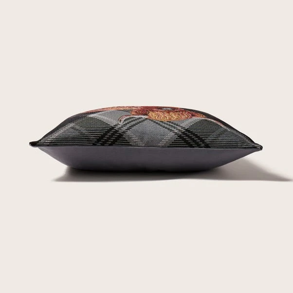 Highland Cow Tapestry Square Cushion 3 Highland Cow Tapestry Square Cushion - Image 3