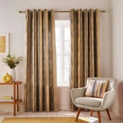 Watercolour Stripe Eyelet Curtains -Home Decor Shop 30902514 alt01