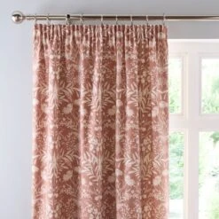 Freya Floral Pencil Pleat Curtains -Home Decor Shop 30903416
