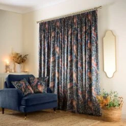 Woodland Pheasant Pencil Pleat Curtains 35 Woodland Pheasant Pencil Pleat Curtains -Home Decor Shop 30905733 alt04