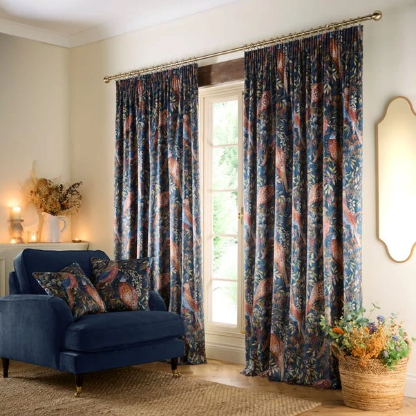 Woodland Pheasant Pencil Pleat Curtains 8 Woodland Pheasant Pencil Pleat Curtains - Image 8