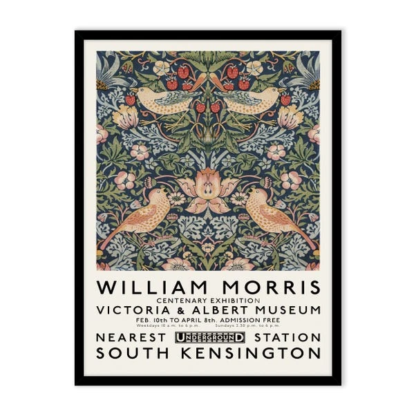 William Morris Inspired Exhibition Framed Poster 2 William Morris Inspired Exhibition Framed Poster - Image 2