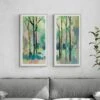 Set Of 2 Romantic Forest Framed Prints