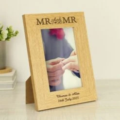 Personalised Mr And Mr Oak Finish Photo Frame -Home Decor Shop 30908372 alt03