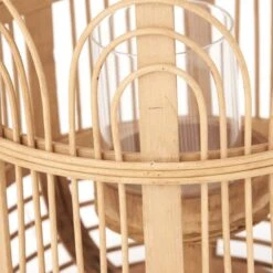 Bamboo And Glass Lantern -Home Decor Shop 30912221 alt04