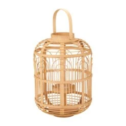 Bamboo And Glass Lantern -Home Decor Shop 30912222 alt01
