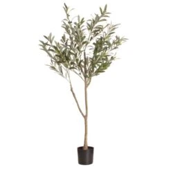 Artificial Olive Tree In Black Plastic Plant Pot -Home Decor Shop 30913566 alt02