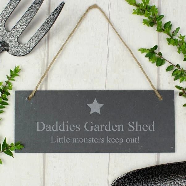 Personalised Star Motif Hanging Slate Plaque 2 Personalised Star Motif Hanging Slate Plaque - Image 2