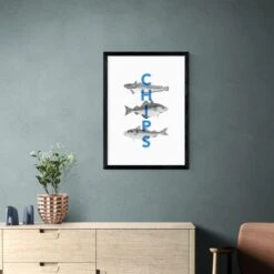 East End Prints Fish And Chips Print By Rocket Jack -Home Decor Shop 30917075