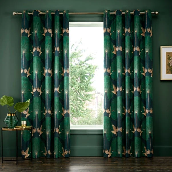 Luxe Crane Velour Eyelet Curtains 12 Luxe Crane Velour Eyelet Curtains - Image 12