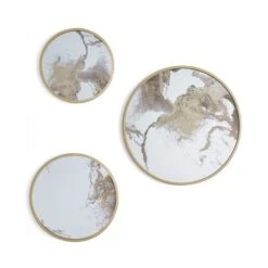Set Of 3 Minimalux Round Mirrored Wall Art 5 Set Of 3 Minimalux Round Mirrored Wall Art -Home Decor Shop 30922572 alt02