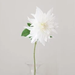 Artificial White Dahlia Steam 6 Artificial White Dahlia Steam -Home Decor Shop 30922994 alt02