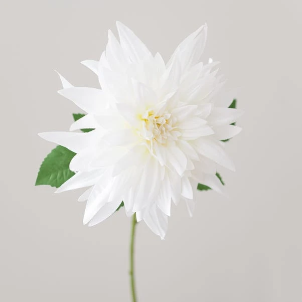 Artificial White Dahlia Steam 4 Artificial White Dahlia Steam - Image 4