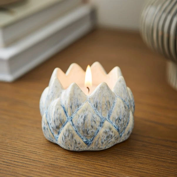 Reactive Glaze Artichoke Tealight Holder 1 Reactive Glaze Artichoke Tealight Holder