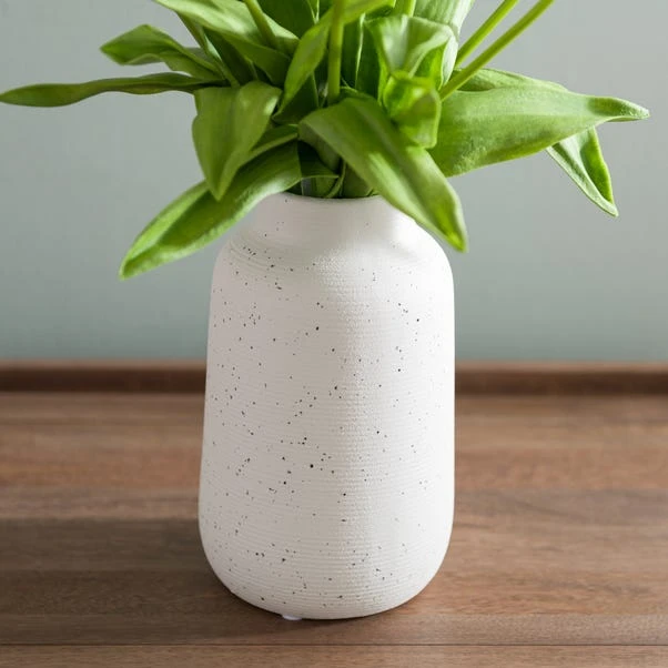 Artificial Tulip Arrangement In Textured Ceramic Vase 4 Artificial Tulip Arrangement In Textured Ceramic Vase - Image 4