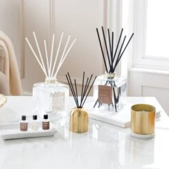 Brushed Gold Floral Honey Diffuser -Home Decor Shop 30923378 alt07