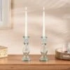 Set Of 2 Twist Taper Candles