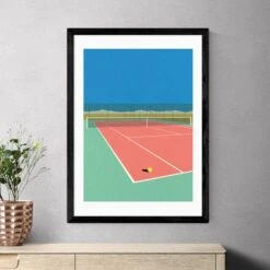 East End Prints Tennis Court In The Desert Print By Rosi Feist -Home Decor Shop 30925408