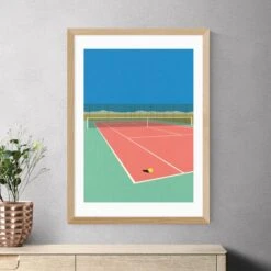 East End Prints Tennis Court In The Desert Print By Rosi Feist -Home Decor Shop 30925409
