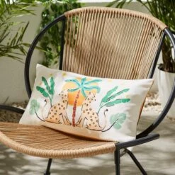 Savanah Cheetahs Outdoor Rectangle Cushion