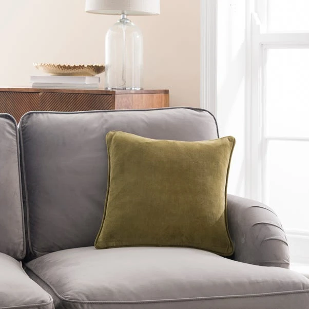 Clara Cotton Velvet Square Cushion 20 Clara Cotton Velvet Square Cushion - Image 20