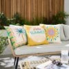 Pack Of 3 Sunbeam Outdoor Square Cushion Covers