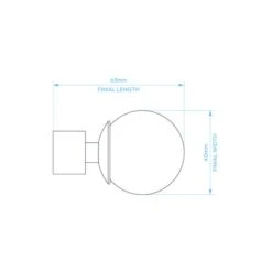 Globe Extendable Metal Eyelet Curtain Pole -Home Decor Shop 30928132 alt08