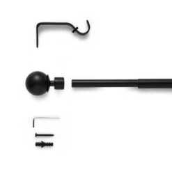 Globe Extendable Metal Eyelet Curtain Pole -Home Decor Shop 30928651 alt02