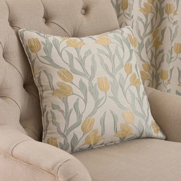 Tulip Jacquard Square Cushion 4 Tulip Jacquard Square Cushion - Image 4