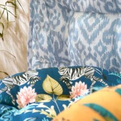 Light Blue Ikat Square Seat Pad 9 Light Blue Ikat Square Seat Pad -Home Decor Shop 30931864 alt04