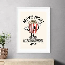 East End Prints Movie Night Popcorn By Mother & Sun Studio -Home Decor Shop 30932785