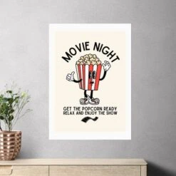 East End Prints Movie Night Popcorn By Mother & Sun Studio -Home Decor Shop 30932786