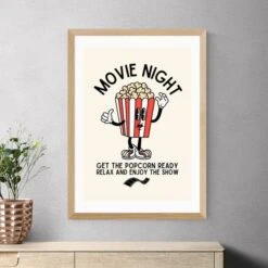 East End Prints Movie Night Popcorn By Mother & Sun Studio -Home Decor Shop 30932788