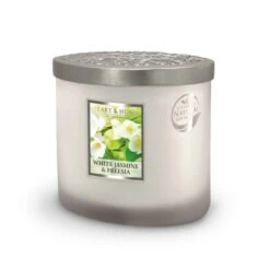 Heart And Home Ellipse White Jasmine & Freesia Multi Wick Candle -Home Decor Shop 30933000 alt02