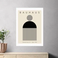 East End Prints Black Minimal Bauhaus Print By Luxe Poster Co -Home Decor Shop 30933668