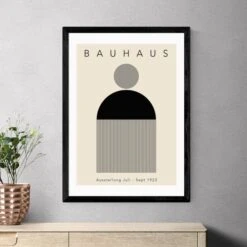 East End Prints Black Minimal Bauhaus Print By Luxe Poster Co -Home Decor Shop 30933669